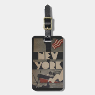 Vintage New York Travel Tags For Luggage
