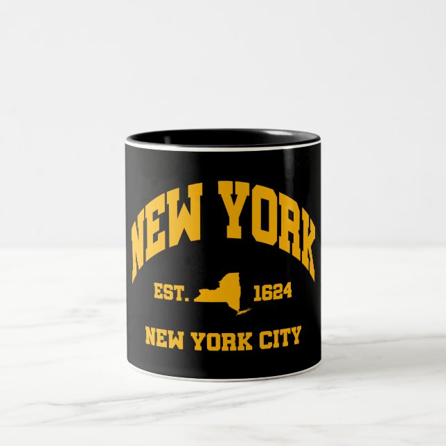 Vintage New York Two-Tone Coffee Mug (Center)