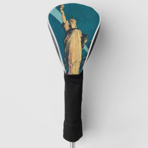 Vintage New York Wonder City Statue of Liberty Art Golf Head Cover
