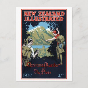 Vintage New Zealand Exploration Travel Postcard