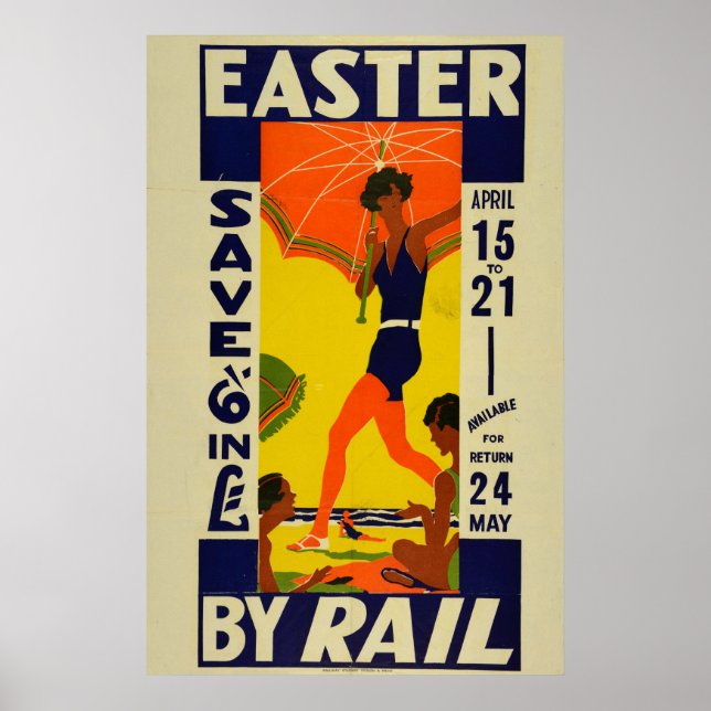 Vintage New Zealand Holiday Travel Easter Poster (Front)