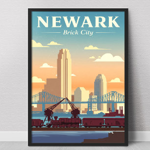 Vintage Newark New Jersey Poster