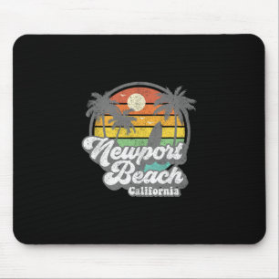 Vintage Newport Beach California Ca Surfing Retro Mouse Mat
