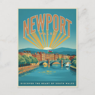 Vintage Newport Castle, Wales gifts an souvenirs Postcard