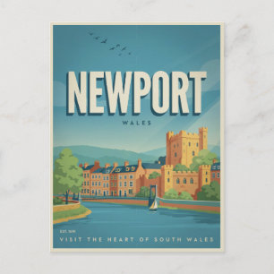 Vintage Newport Castle, Wales gifts an souvenirs Postcard