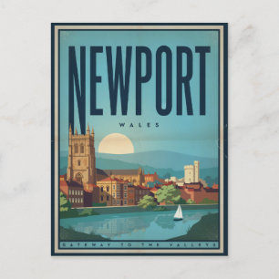 Vintage Newport Castle, Wales gifts an souvenirs Postcard