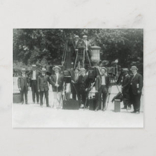Vintage News Photographers Postcard
