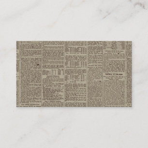 Vintage Newspaper 1902 Business Card