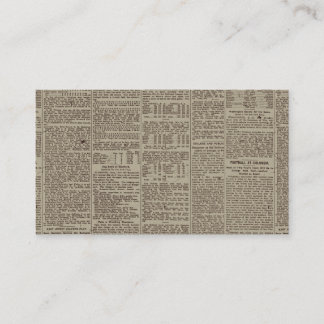 Vintage Newspaper 1902 Business Card