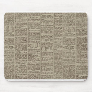 Vintage Newspaper 1902 Mouse Mat