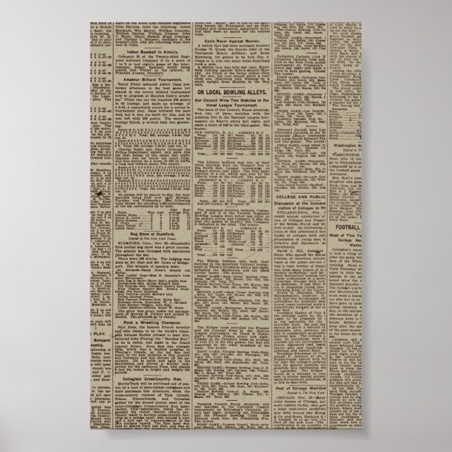 Vintage Newspaper 1902 Poster (Front)