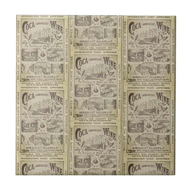 Vintage Newspaper Advertising Kitchen  Tile (Front)