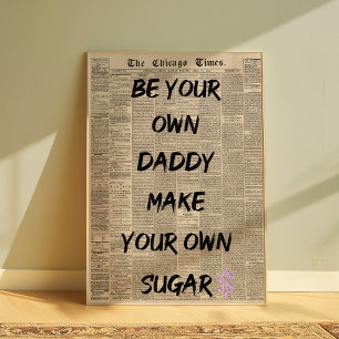 Vintage Newspaper Aesthetic Quote Poster