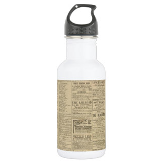 Vintage Newspaper background 532 Ml Water Bottle
