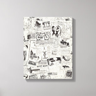 Vintage Newspaper Canvas Print