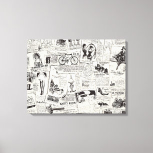 Vintage Newspaper Canvas Print