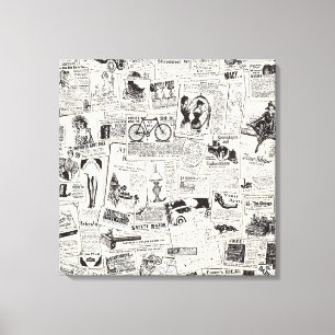 Vintage Newspaper  Canvas Print