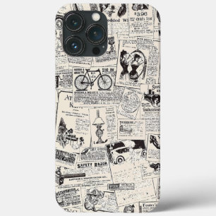Vintage Newspaper iPhone 13 Pro Max Case