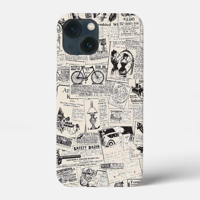Vintage Newspaper   Case-Mate iPhone Case (Back)