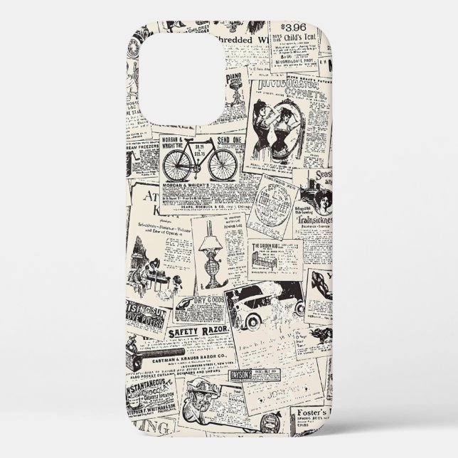 Vintage Newspaper   Case-Mate iPhone Case (Back)