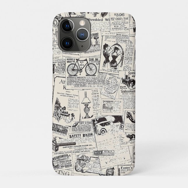 Vintage Newspaper Case-Mate iPhone Case (Back)