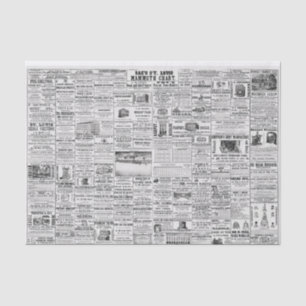Vintage Newspaper Catalogue Advertisement Decoupag Tissue Paper