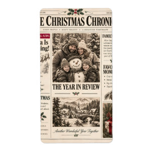 Vintage Newspaper Christmas, Retro Family Holiday