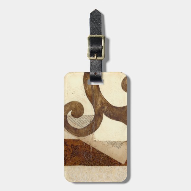 Vintage Newspaper Clipping Luggage Tag (Front Vertical)