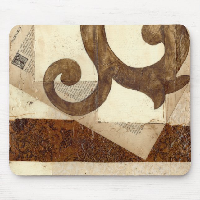 Vintage Newspaper Clipping Mouse Mat (Front)