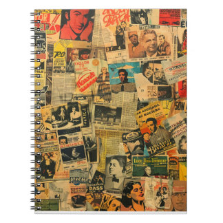Vintage Newspaper Collage Notebook