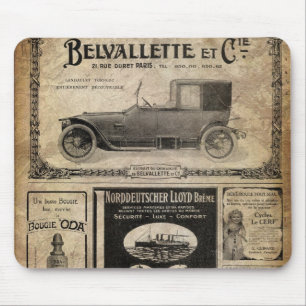 Vintage Newspaper Custom Gift Mouse Mat