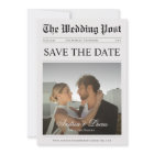 Vintage Newspaper Custom Photo Save the Date