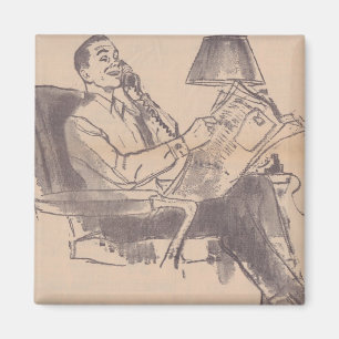 Vintage Newspaper Dad Magnet