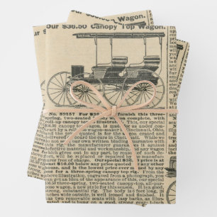 Vintage Newspaper design Wrapping Paper Sheet
