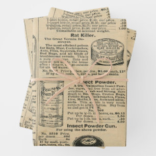 Vintage Newspaper design Wrapping Paper Sheet