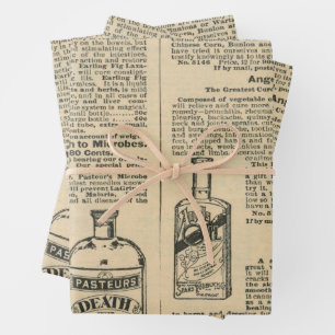 Vintage Newspaper design Wrapping Paper Sheet