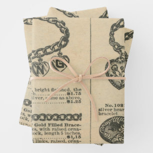 Vintage Newspaper design Wrapping Paper Sheet