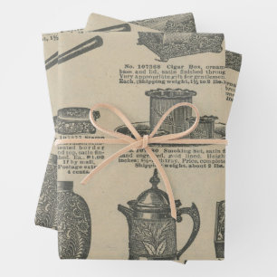 Vintage Newspaper design Wrapping Paper Sheet