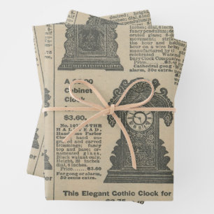 Vintage Newspaper design Wrapping Paper Sheet