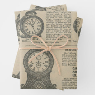 Vintage Newspaper design Wrapping Paper Sheet