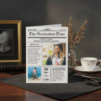 Vintage Newspaper Front Page Class of 2026 Grad
