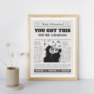 Vintage Newspaper Front Page Cover Photo Mantra Canvas Print