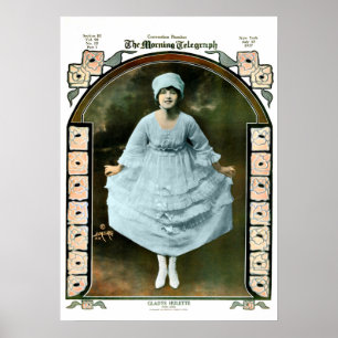 Vintage Newspaper Full Page Photo Gladys Hulette Poster
