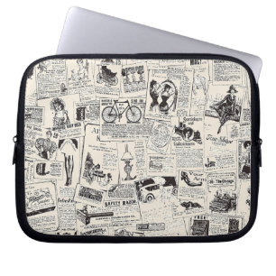 Vintage Newspaper Laptop Sleeve