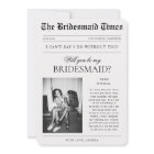 Vintage Newspaper Photo Unique Bridesmaid Proposal