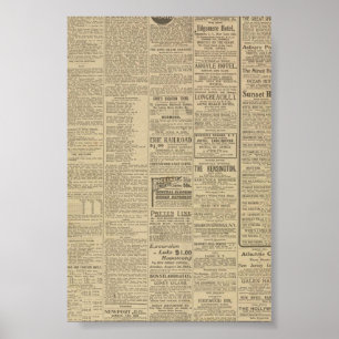 Vintage Newspaper Poster