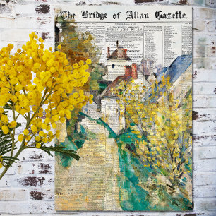 Vintage Newspaper Rustic Texture Decoupage Tissue Paper