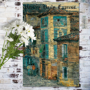 Vintage Newspaper Rustic Texture Decoupage Tissue Paper
