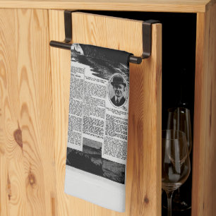Vintage Newspaper Story Titanic  Tea Towel