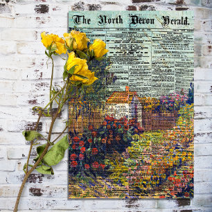 Vintage Newspaper Texture Rustic Decoupage Tissue Paper